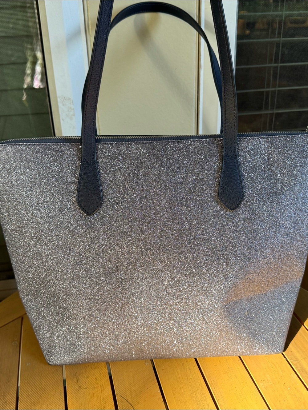 Silver Blue Kate Spade Tote